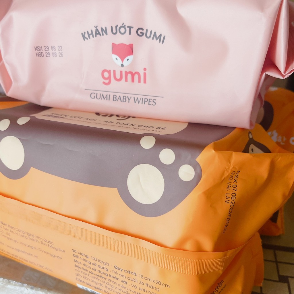 COMBO 3 GÓI TẶNG 1 GÓI KHĂN ƯỚT AGI 100 TỜ KHÔNG MÙI