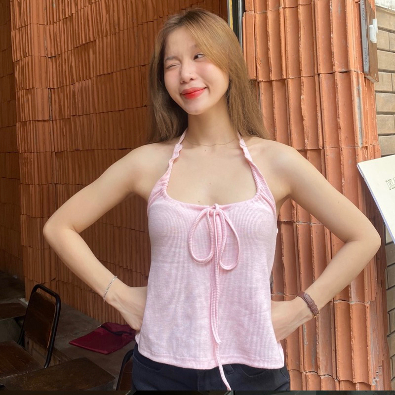 Lily top - Áo yếm phối dây xinh xắn