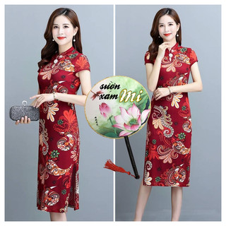 Đầm váy đỏ Party chốt live