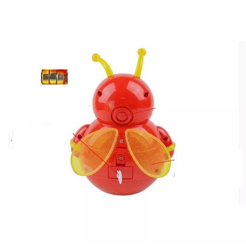 Đồ chơi con lật đật hình chú ong dễ thương kèm pin - có đèn và nhạc dành cho bé. Hàng có sẵn