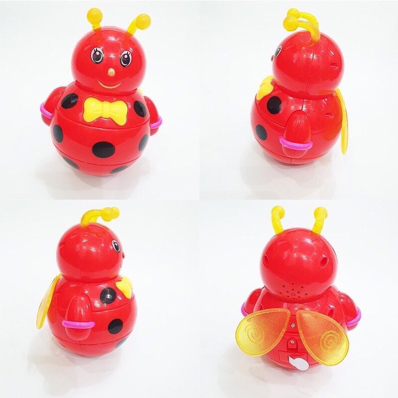 Đồ chơi con lật đật hình chú ong dễ thương kèm pin - có đèn và nhạc dành cho bé. Hàng có sẵn