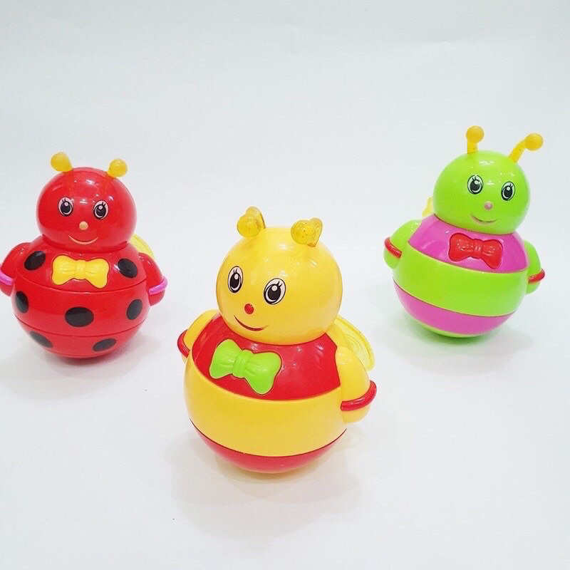 Đồ chơi con lật đật hình chú ong dễ thương kèm pin - có đèn và nhạc dành cho bé. Hàng có sẵn