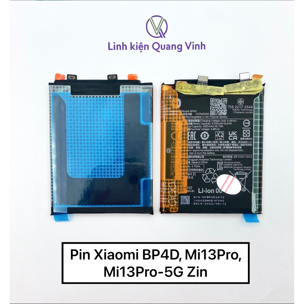 Pin thay thế cho Xiaomi BP4D, Mi13Pro, Mi13Pro-5G Zin