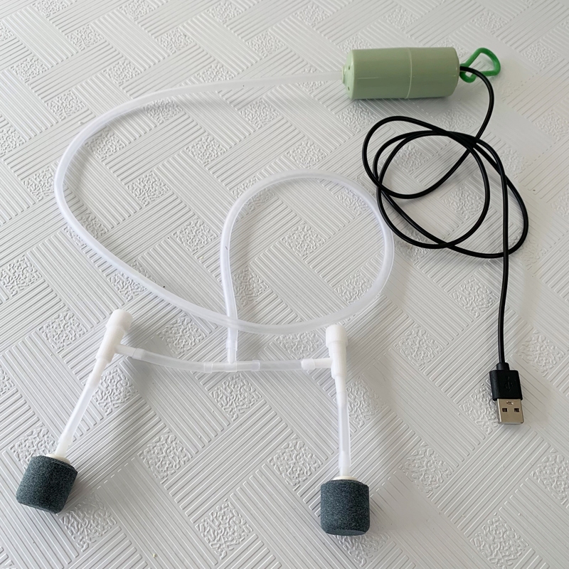 Rẻ🎉Máy sủi oxy mini kết nối USB, sục khí oxi cho bể cá cảnh siêu nhẹ và yên tĩnh, máy bơm khí oxy