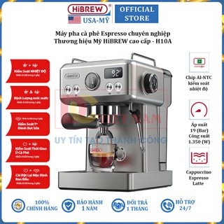 Máy pha cà phê Espresso chuyên nghiệp thương hiệu Mỹ HiBREW H10A công suất 1350W - Hàng Nhập Khẩu (Bảo Hành 1 Năm)