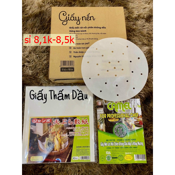Giấy nến thấm dầu đục lỗ (sỉ 8.2k)
