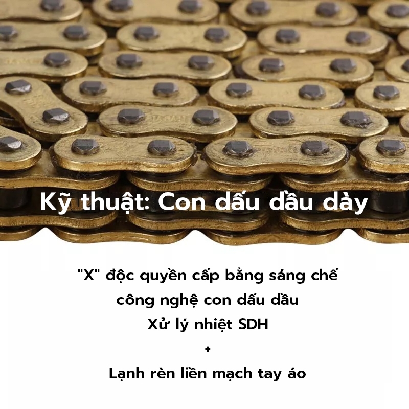 Sên Vàng 10 Li Cho Sirius, Ex 150, Winner, Wave, Dream, Future, Satria, Raider, Sonic, Taurus – Sên Vàng 10 Ly 520HV-120