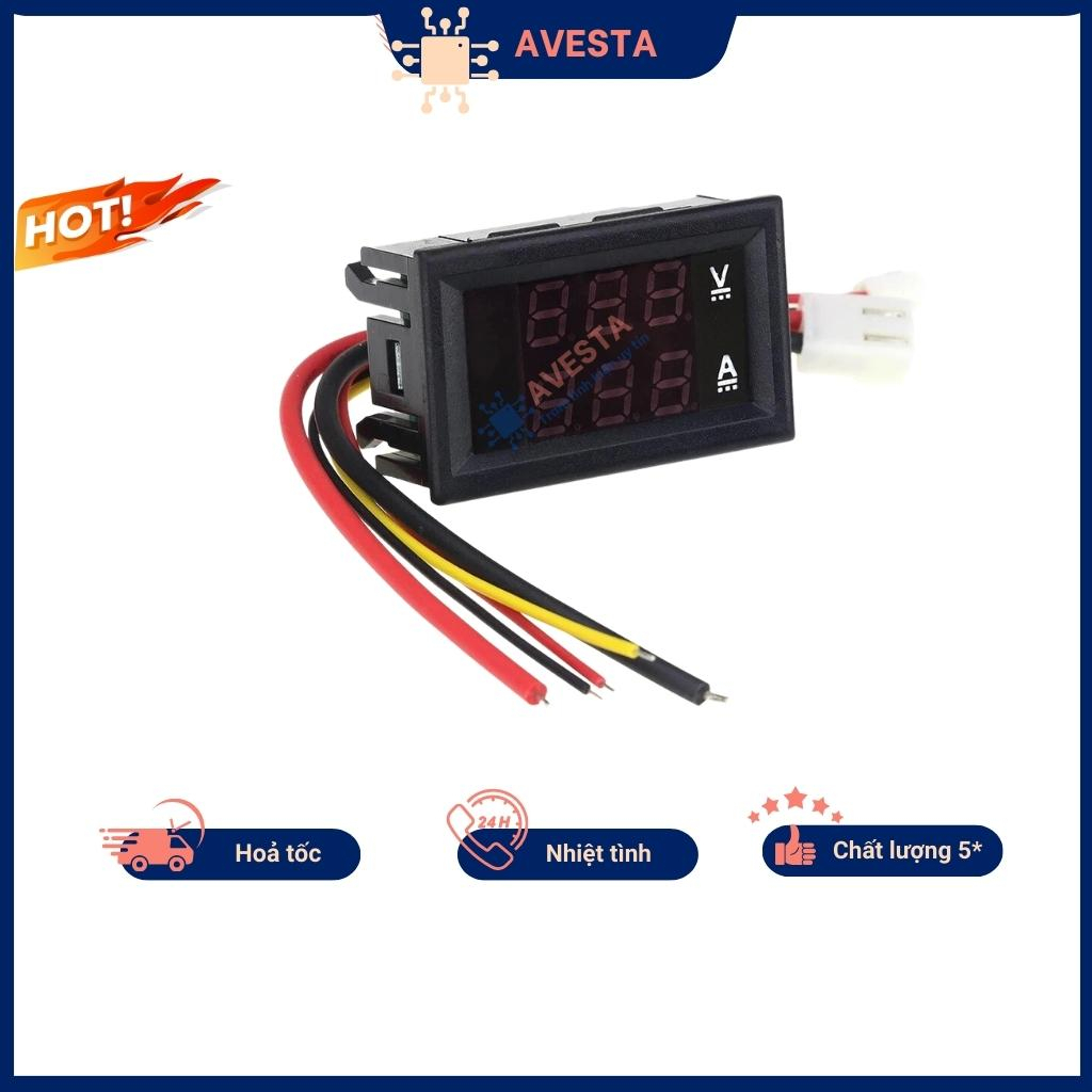 Vôn kế điện tử DC đo dòng và áp 10A 100V chính hãng Avesta