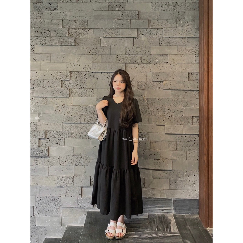 | Chang Tron | Đâm Baby Doll Linen Dài  Bigsize