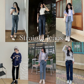 Quần Jean Ống Đứng Nữ TULIDU 6 Màu Lưng Cao Co Giãn 4 Chiều Quần Ống Đứng