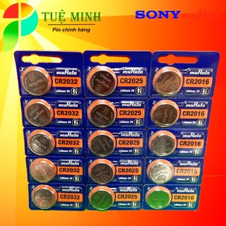 Vỉ 5 viên pin sony- murata cr2032 / cr2025 / cr2016 3v chính hãng, pin siêu bền