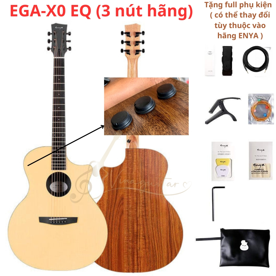 Đàn Guitar Acoustic Enya X1 / X0 / X1 Pro Full Phụ Kiện Có Bản EQ- Vinaguitar phân phối chính hãng