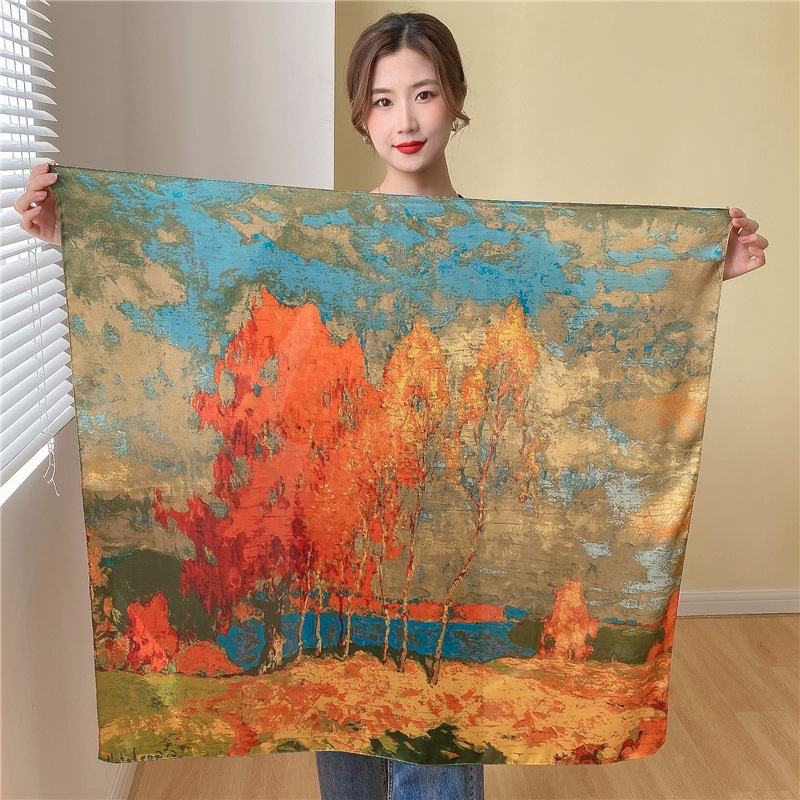 KHĂN LỤA VUÔNG 90x90cm tổng hợp nhiều mẫu công dụng đa dạng hoạ tiết hiện đại THY THY STORE