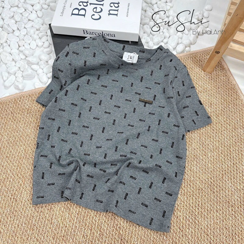 Maihuong⚡️ÁO PULL CỘC TAY MIUMIU IN TRÀN QC  CỘC TAY CHO NỮ