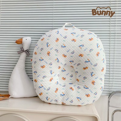 Gối chống trào ngược trần bông KidAndMom Bunny chống nôn trớ cho bé sơ sinh mềm mại và không nóng bí