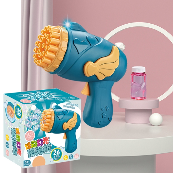 Máy Bong Bóng Xà Phòng 26 Nòng Có Đèn, Su ung B aan Bong Bóng Cho Bé