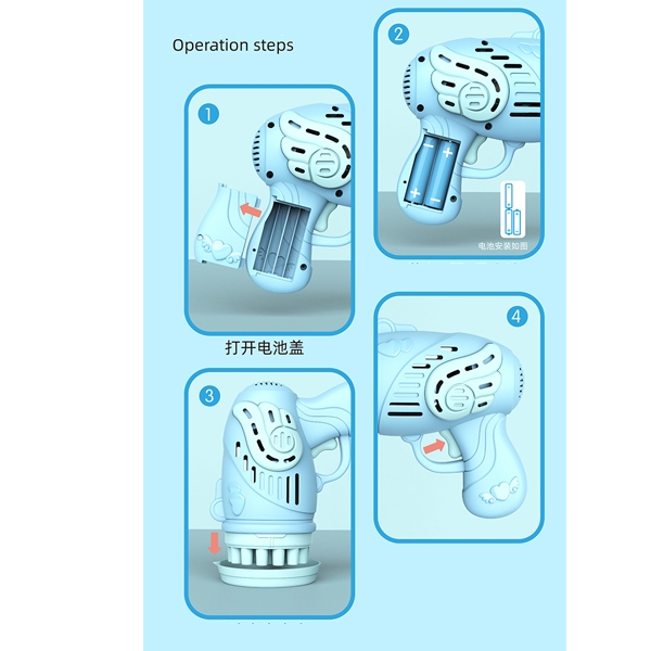 Máy Bong Bóng Xà Phòng 26 Nòng Có Đèn, Su ung B aan Bong Bóng Cho Bé