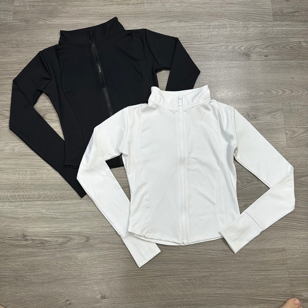 Áo khoác thun nữ thể thao ôm body siêu xinh tay dài xỏ ngón