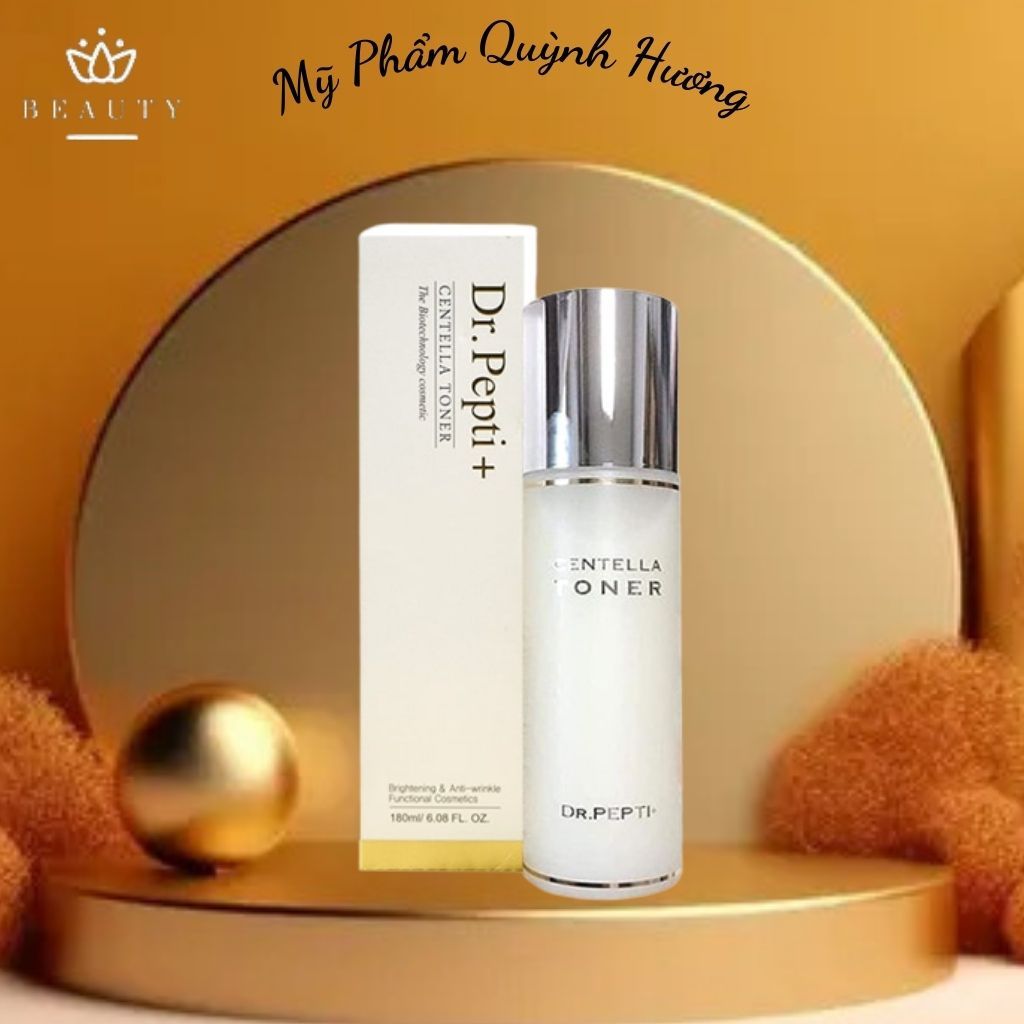 Nước Hoa Hồng Căng Mịn Sáng Da Dr.Pepti+ Centella Toner 180ml