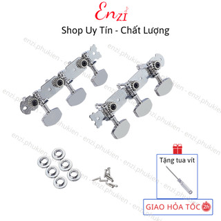 Khoá liền đàn guitar acoustic kim loại chống gỉ đầy đủ ốc vít Enzi