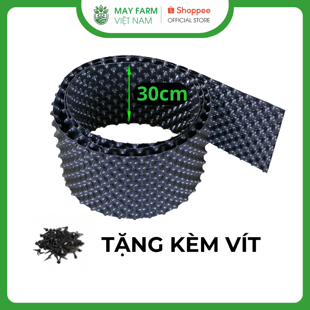 Bầu Ươm Cây V6 Cao 30cm [Giá Rẻ/Hàng Chuẩn] chính hãng MAY FARM Dai - Bóng - Dày Tặng Kèm Vít