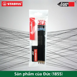 Bộ 4 bút chì gỗ stabilo exam grade 288 2b
