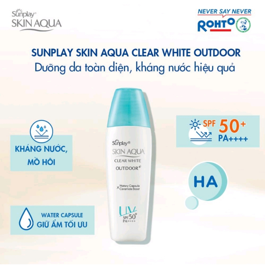 Kem Chống Nắng Sunplay Skin Aqua Dưỡng Da Trắng Mịn, Chống Nước, Ngừa Mụn, Dưỡng Ẩm Cho Mọi Loại Da SPF 50+, PA+++++