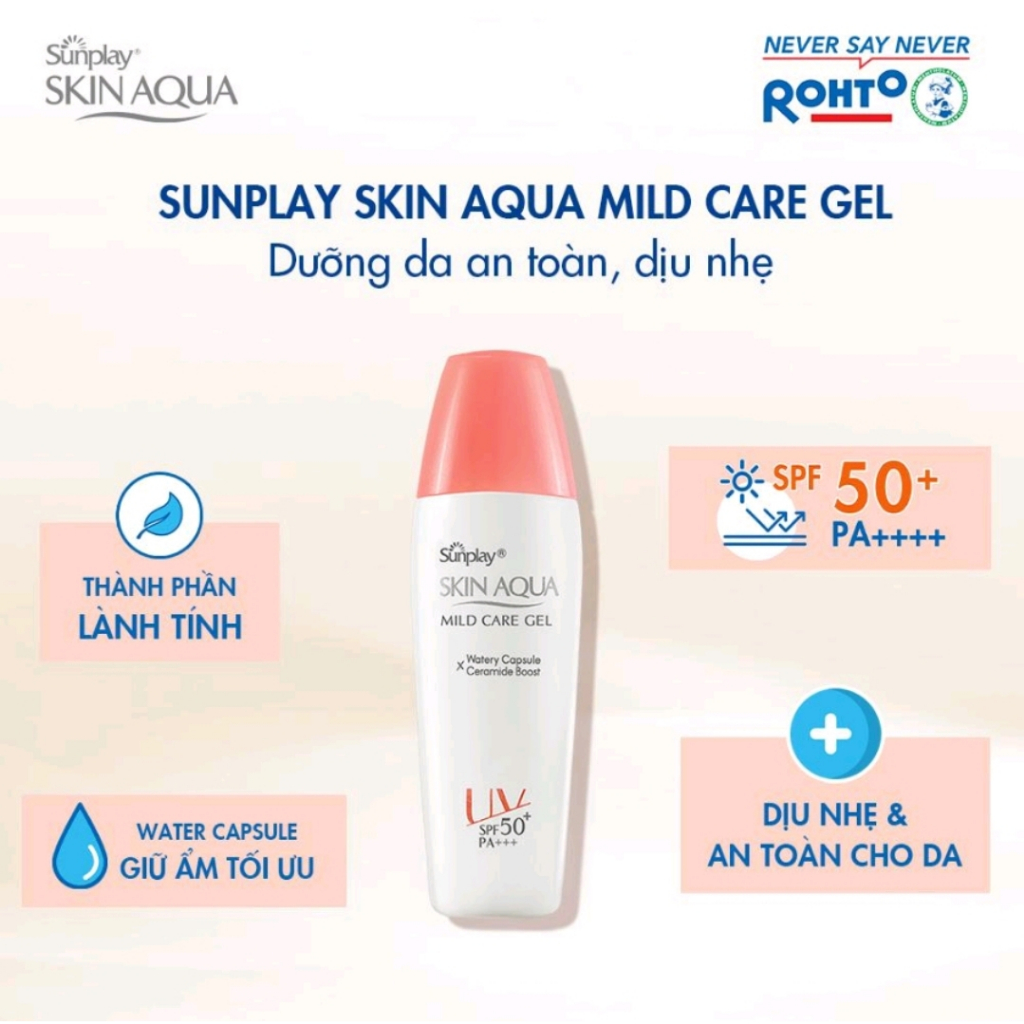 Kem Chống Nắng Sunplay Skin Aqua Dưỡng Da Trắng Mịn, Chống Nước, Ngừa Mụn, Dưỡng Ẩm Cho Mọi Loại Da SPF 50+, PA+++++