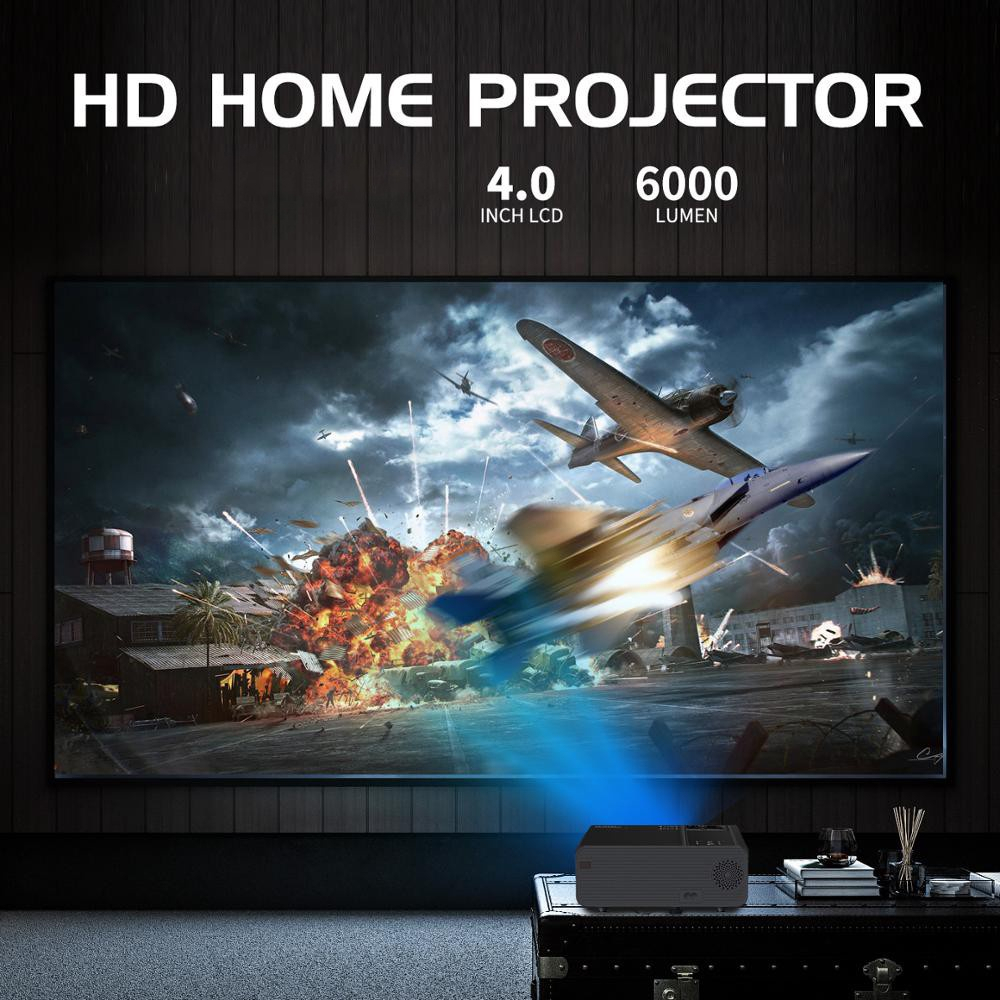 💝Bảo hành 5 năm 💝 Máy chiếu G86 6000 Lumens FULL HD 1080P Máy chiếu Android mini WIFI Máy chiếu di động LCD A80