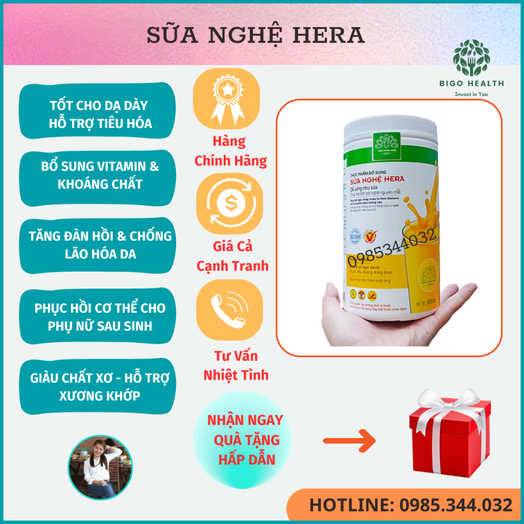 Sữa Nghệ Hera 500gr🔹Hera Milk🔹Tăng Đề Kháng🔹Chống Lão Hoá🔹Tiêu Hoá Khoẻ🔹Nghệ🔹Phụ Nữ Sau Sinh🔹Mờ Thâm, Nám, Tàn Nhang