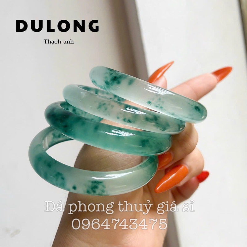 Vòng bản liền thach anh du long siêu trong biến thể siêu đẹp mịn size 52-60mm