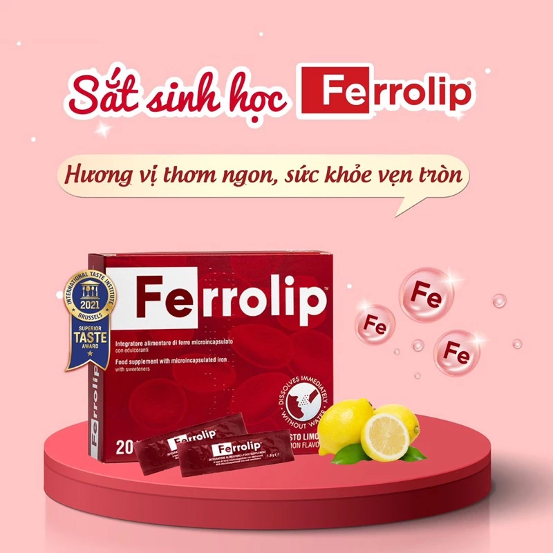 Sắt Ferrolip Cho Bà Bầu - Hỗ Trợ Giảm Nguy Cơ Thiếu Máu, Thiếu Sắt