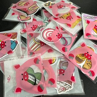 (QUÀ TẶNG - KHÔNG BÁN SẢN PHẨM) Combo Sticker và Dây cột tóc cute