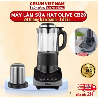 Máy làm sữa hạt olivo cb20 12 chức năng công suất 2000w , máy làm sữa hạt đa năng olivo cb20, 1.75lit - 2000w, kèm cối x