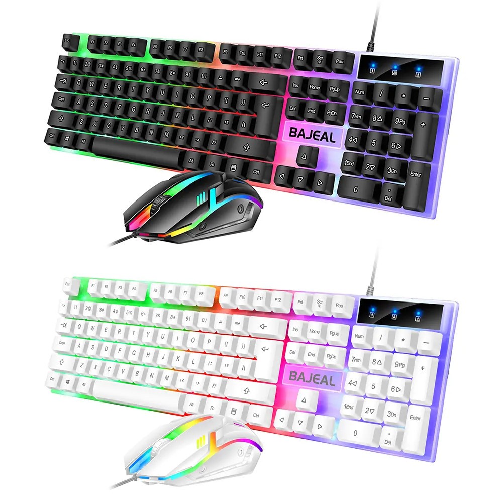 Combo Bàn Phím T305 Gaming Kèm Chuột Máy Tính Có Dây LED Nhiều Màu Phong Cách Hiện Đại Ấn Tượng Bảo Hành 12 Tháng