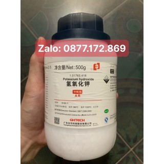 Hóa chất KOH Potassium hydroxide Kali hydroxit lọ 500g trung quốc