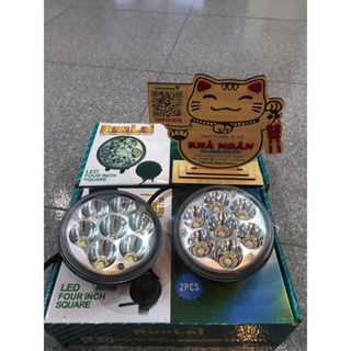   1 cặp  Đèn led tròn 7 mắt runlai 12v 24v đèn pha đèn gầm ô tô xe tải máy công trình 
