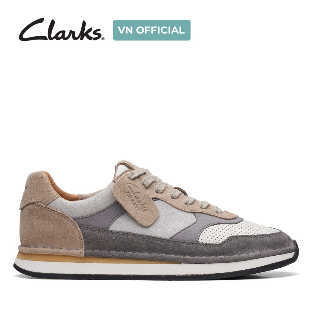 Giày Sneaker Da Lộn Nam Clarks - Craft Run Tor