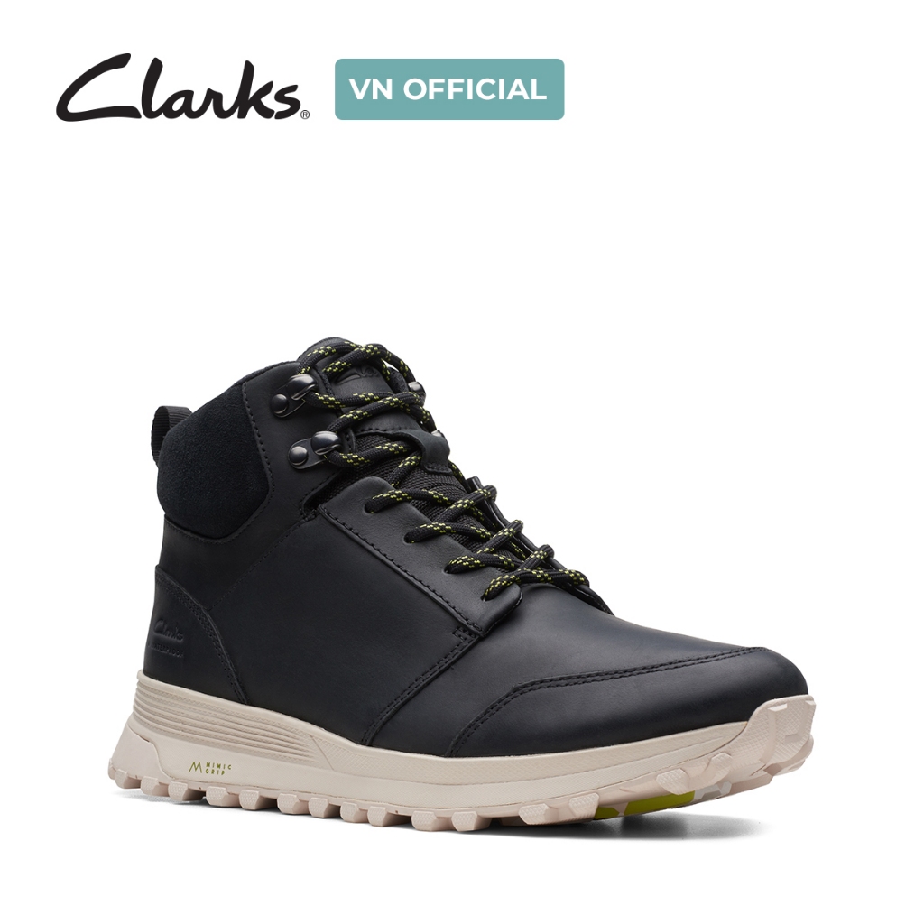 Giày bốt thể thao da nam Clarks ATL Trek Up WP màu Black