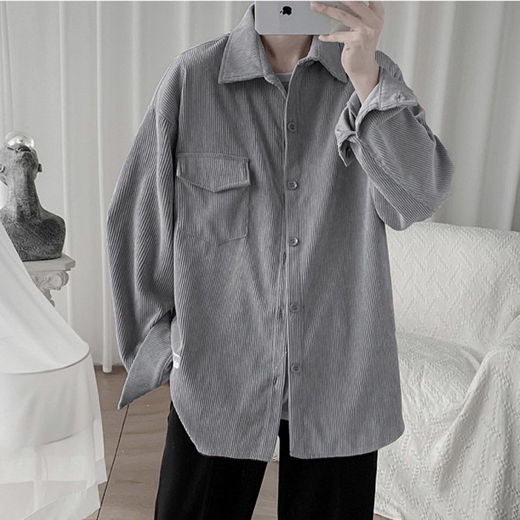 [Mã FATREND2810 giảm đến 30k tối đa 99k] Áo sơ mi tay dài nam nữ unisex NPV dáng rộng cao cấp vải nhung tăm