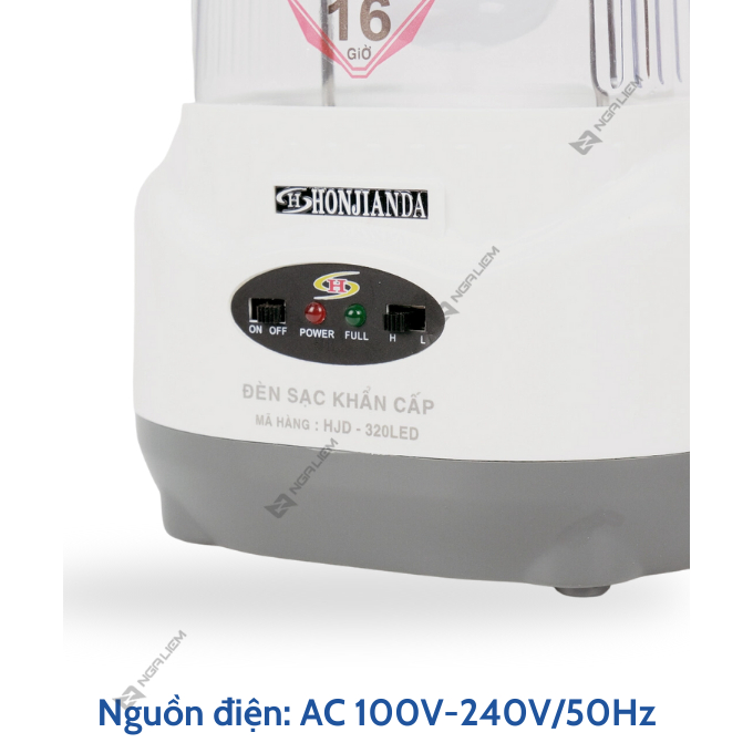 Đèn Sạc LED Chiếu Sáng Khẩn Cấp, Đèn Sạc Tích Điện Đa Năng Honjianda HJD-320 48 Bóng Siêu Sáng - Hàng Chính Hãng