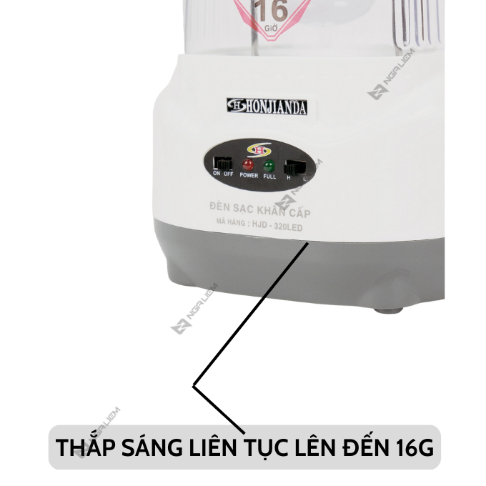 Đèn Sạc LED Chiếu Sáng Khẩn Cấp, Đèn Sạc Tích Điện Đa Năng Honjianda HJD-320 48 Bóng Siêu Sáng - Hàng Chính Hãng