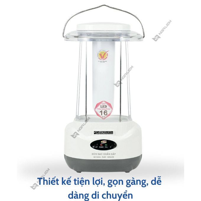 Đèn Sạc LED Chiếu Sáng Khẩn Cấp, Đèn Sạc Tích Điện Đa Năng Honjianda HJD-320 48 Bóng Siêu Sáng - Hàng Chính Hãng