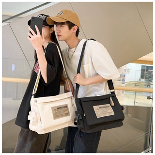 Túi đeo chéo vải canvas unisex đi học đi chơi..