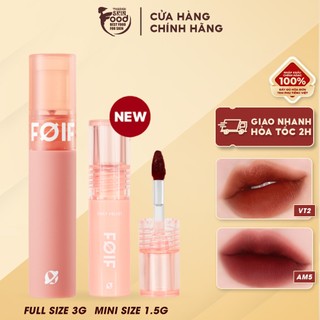  Son Kem Lì Thuần Chay, Mịn Mượt Lâu Trôi FOIF Daily Velvet Tint 3g