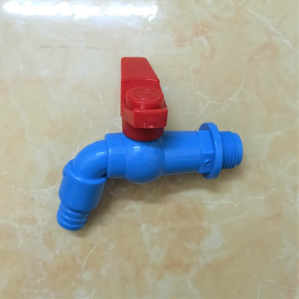 Vòi nước, vòi hồ chất liệu PVC màu xanh bền dẻo phi 21, 27 - PK020