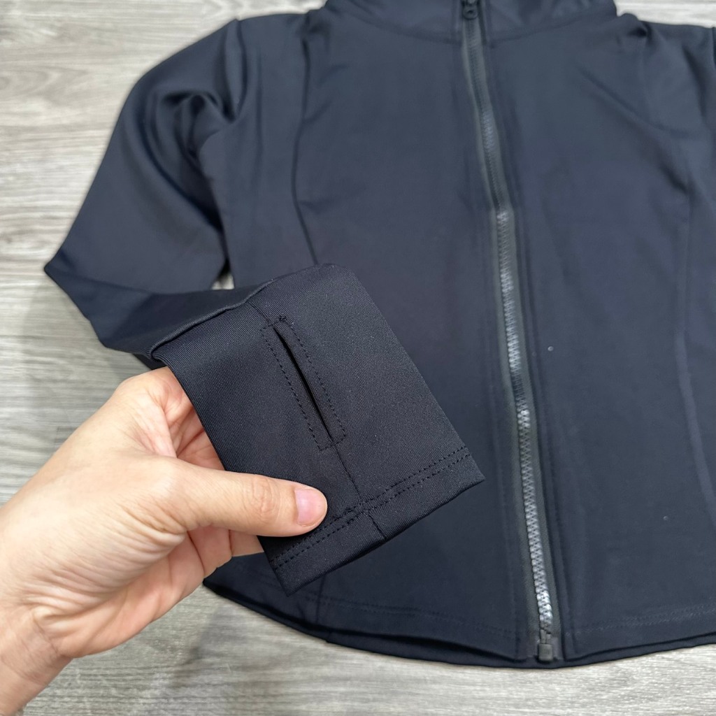 Áo khoác thun nữ thể thao ôm body siêu xinh tay dài xỏ ngón