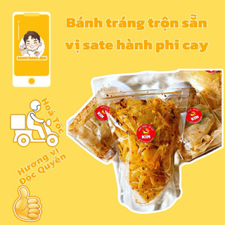 Bánh tráng trộn sẵn vị sate hành phi ( combo 2 túi )