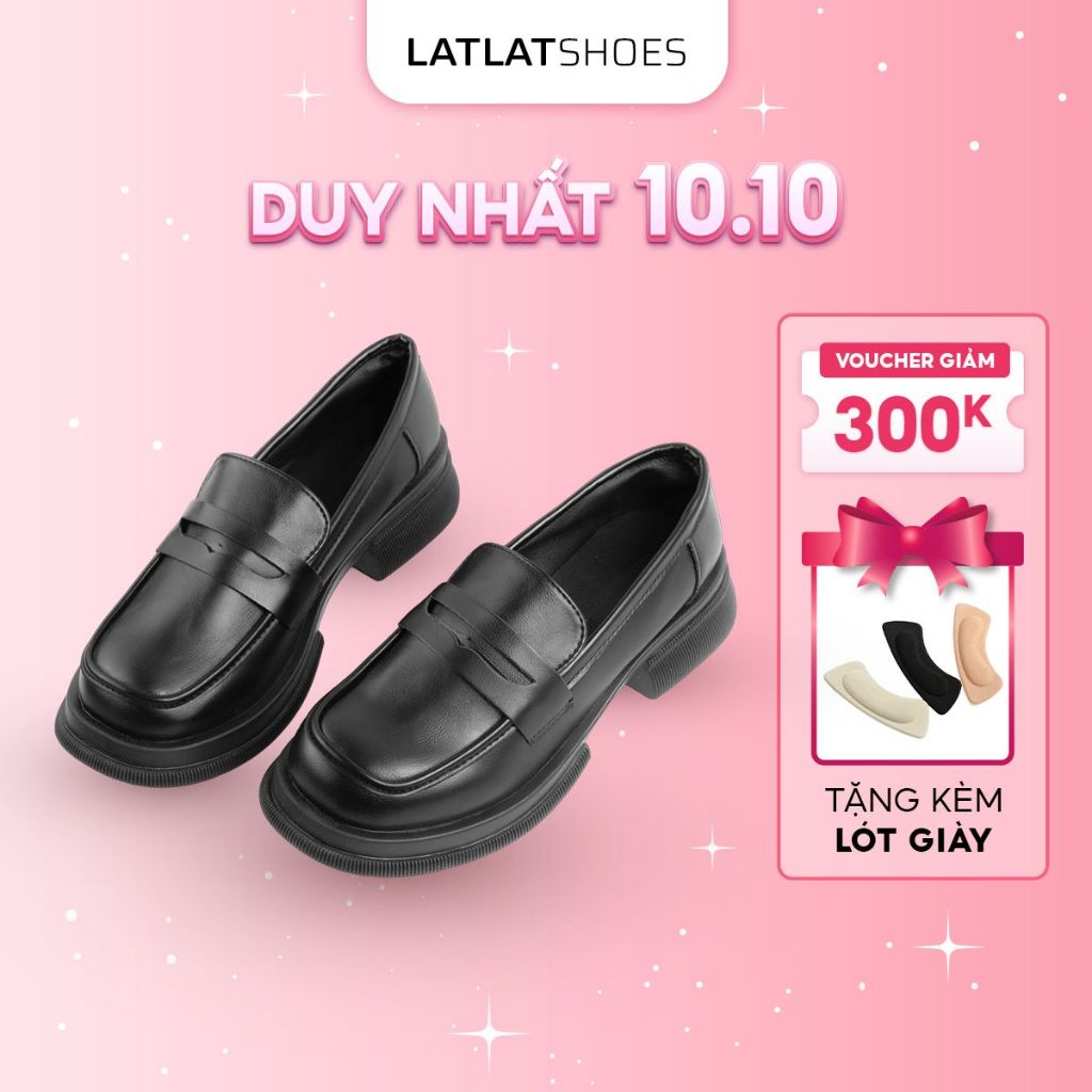Giày oxford basic cổ thấp đế lười cao 3cm, form dáng đơn giản, dễ mang, dễ phối - latlat
