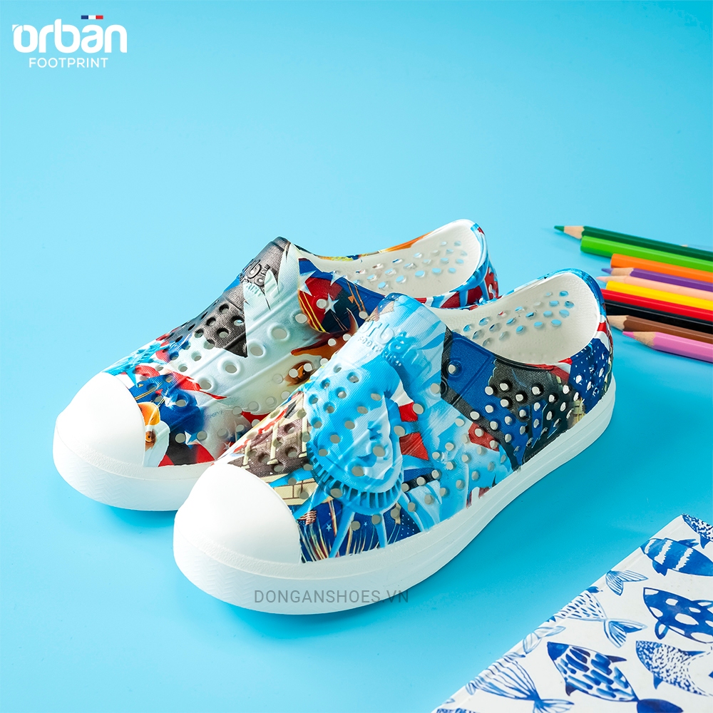 Giày Nhựa Trẻ Em Thiết Kế Lỗ Thoáng Khí Urban EVA PHYLON D2001 in hình